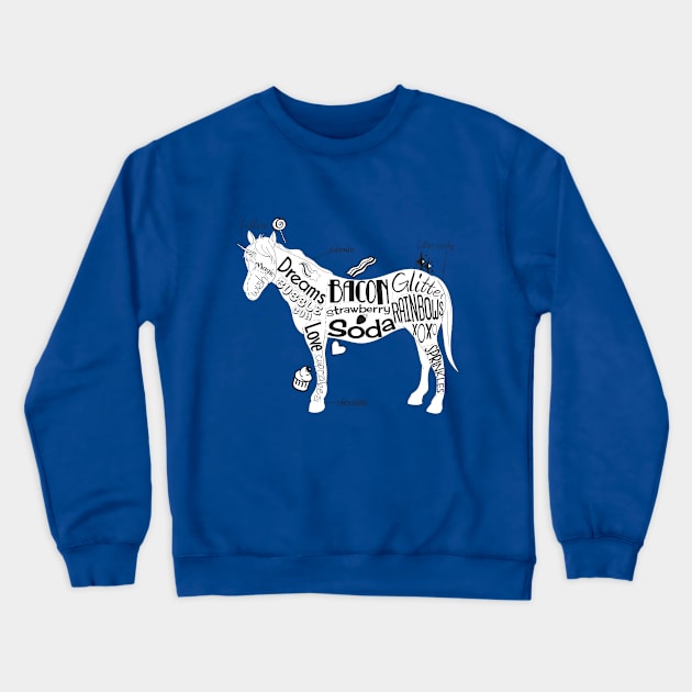 Unicorn Anatomy Crewneck Sweatshirt by ChibiHutJr